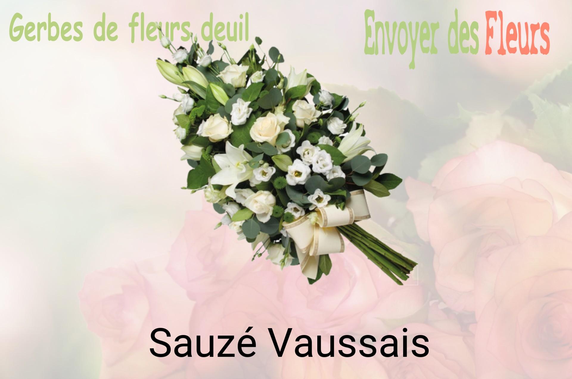 Gerbe de fleurs de deuil livrée à Sauzé-Vaussais